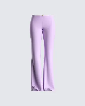 Scout Purple Rib Flared Pants