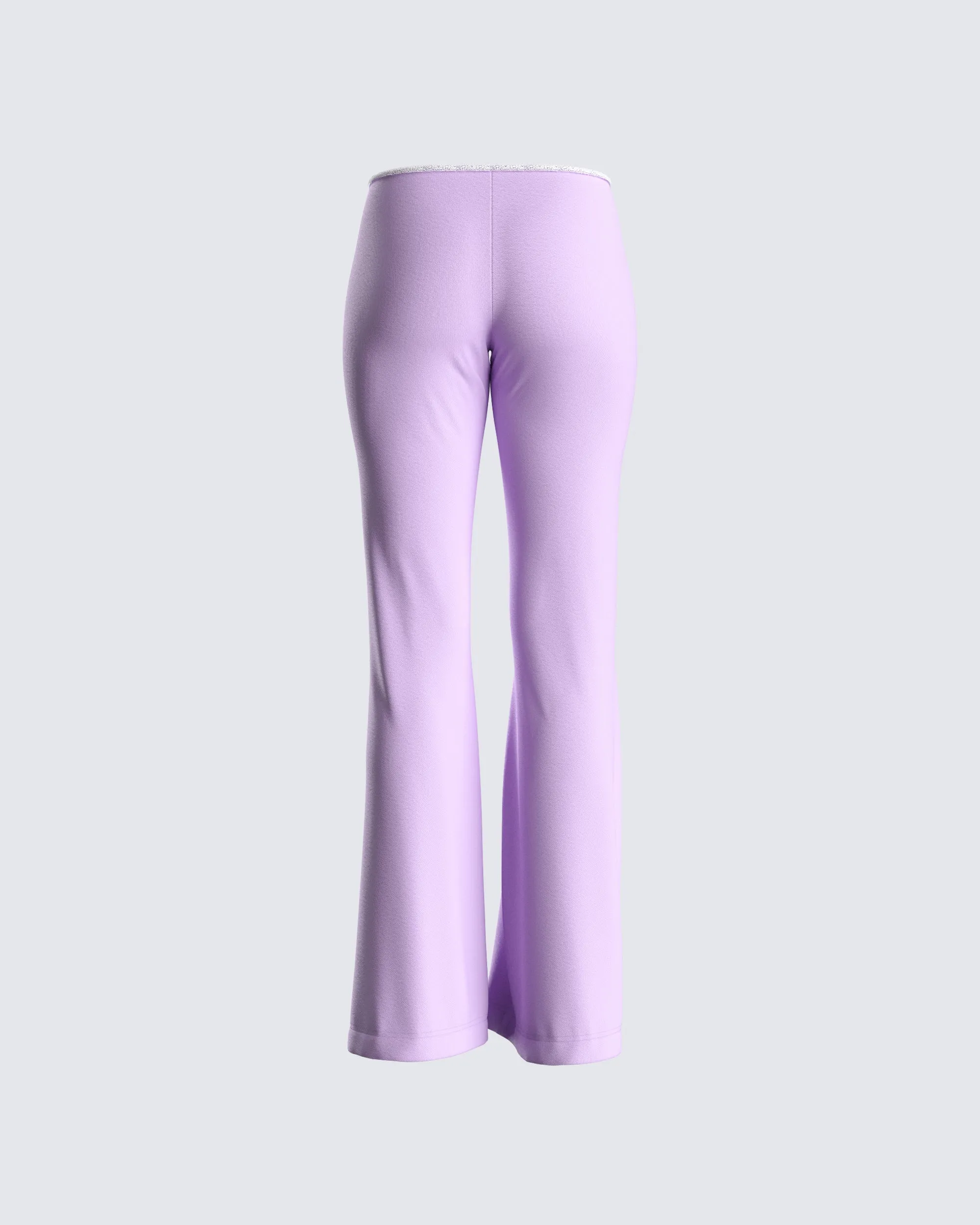 Scout Purple Rib Flared Pants