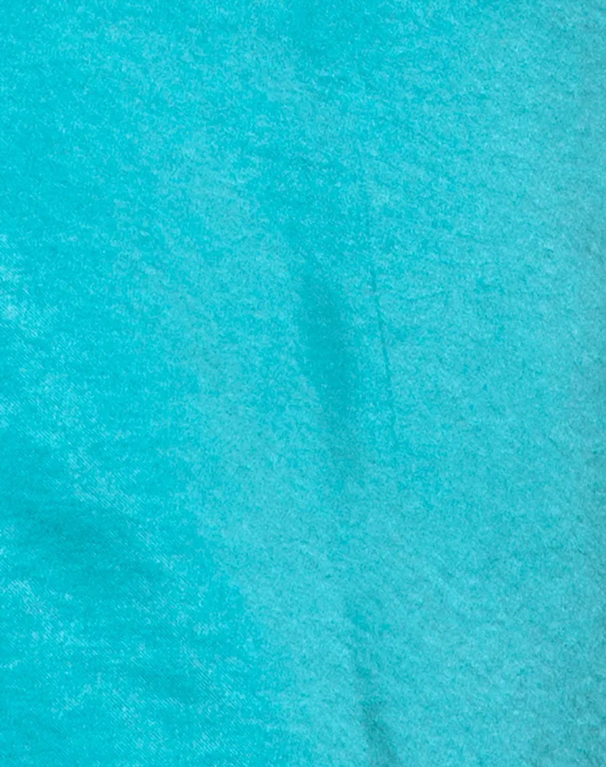 Shenka Mini Skirt in Satin Bright Azure