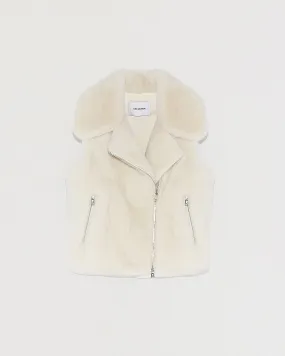 Short jacket in long-haired mink fur