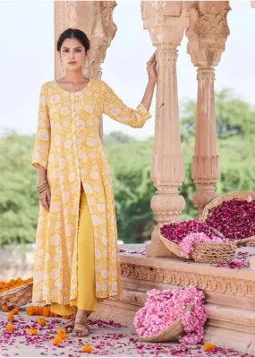 Shubhangi Yellow Flared Kurta
