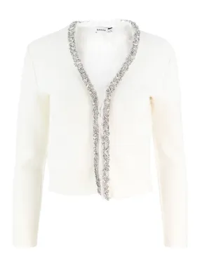 Simkhai Lieghton Boucle Cardigan in Ivory