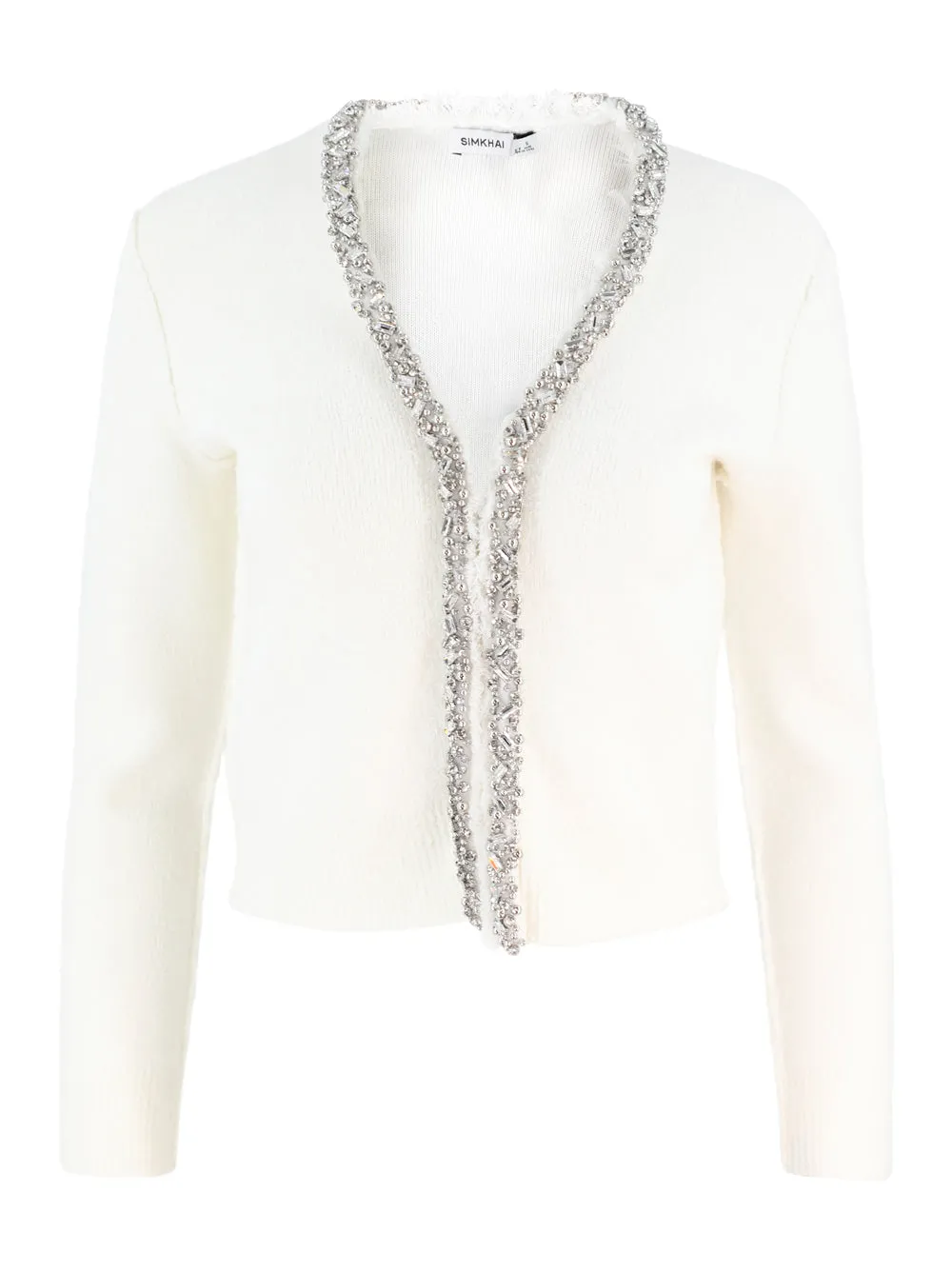 Simkhai Lieghton Boucle Cardigan in Ivory