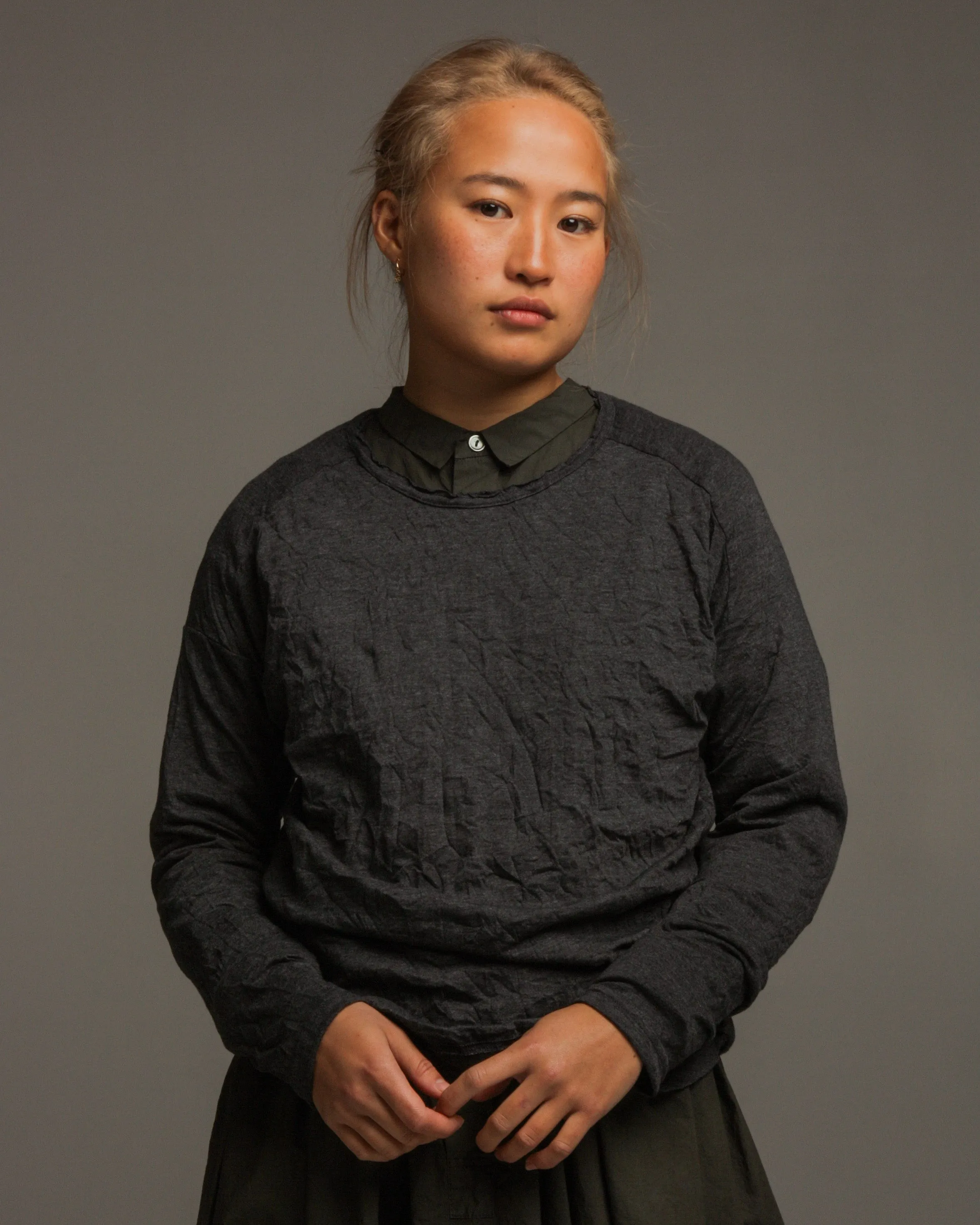 Stone Cotton Knit Pullover