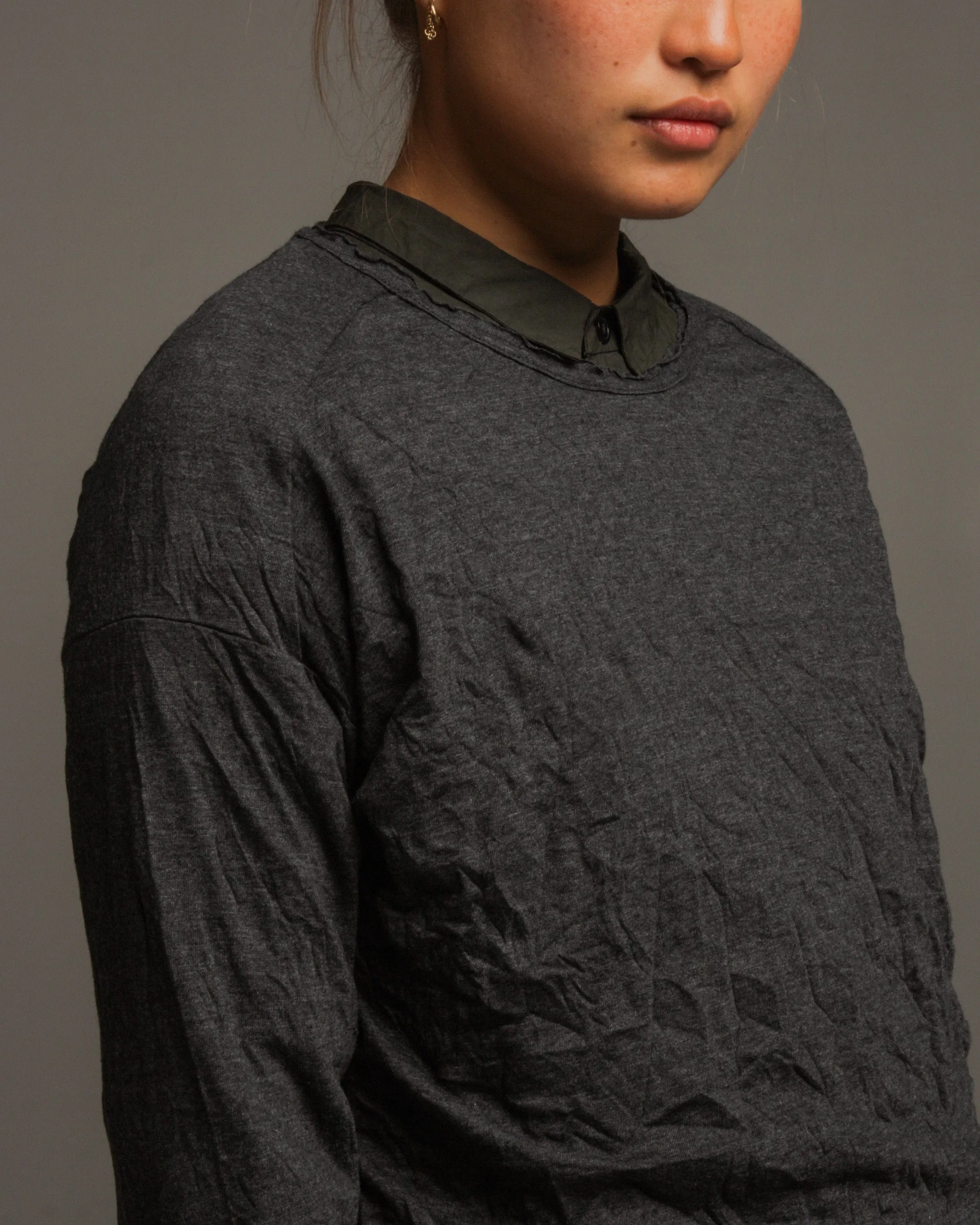 Stone Cotton Knit Pullover