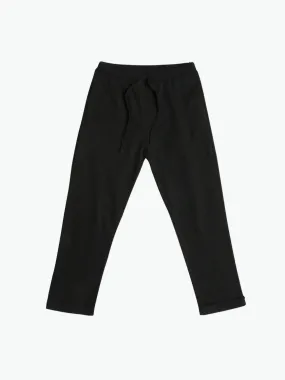 Stretch-Cotton Slim-Fit Drawstring Trousers Black