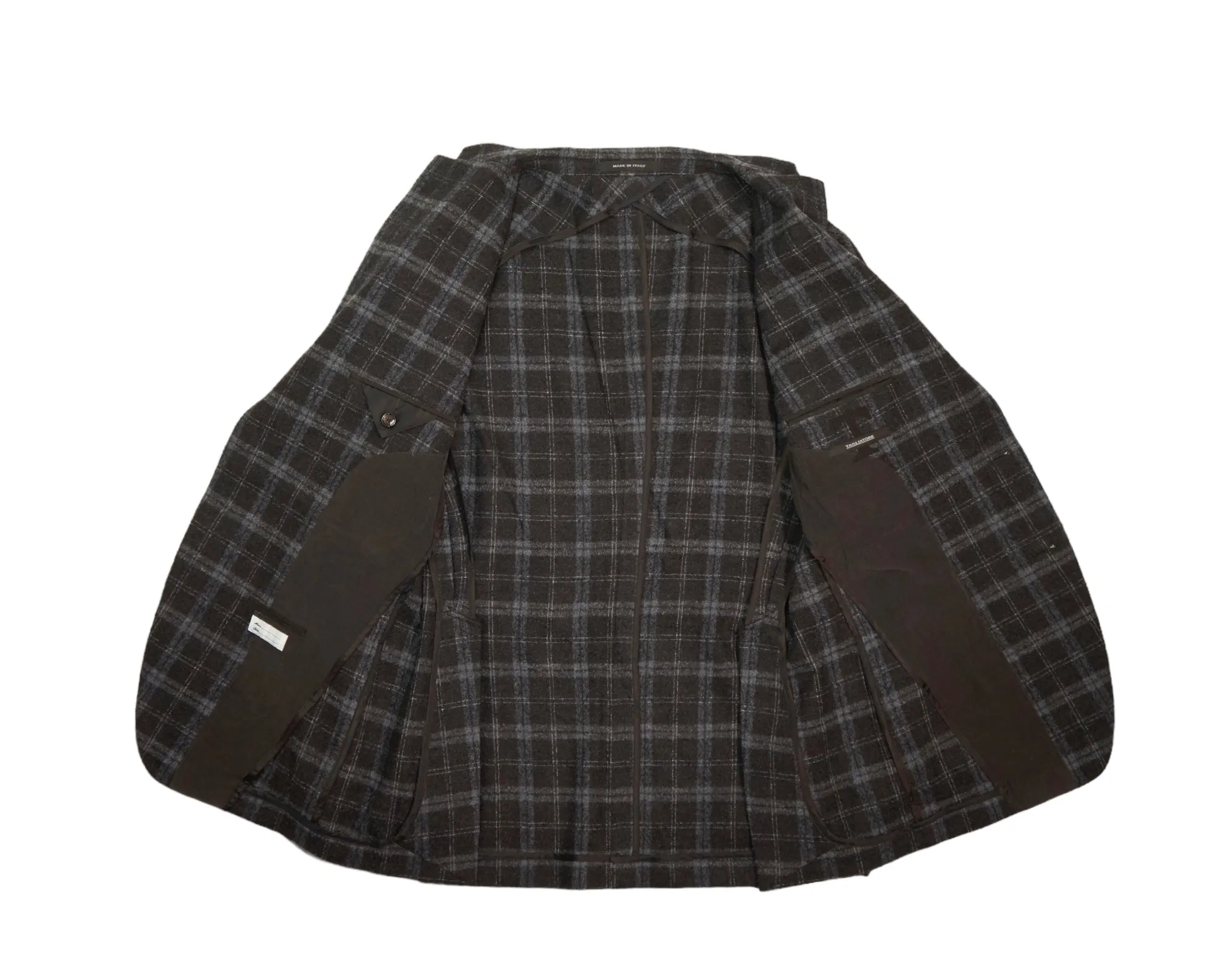 Tagliatore - Brown/Blue Checked Virgin Wool Sports Jacket 52