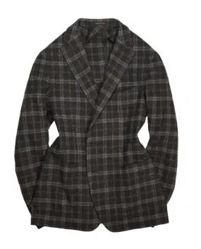 Tagliatore - Brown/Blue Checked Virgin Wool Sports Jacket 52