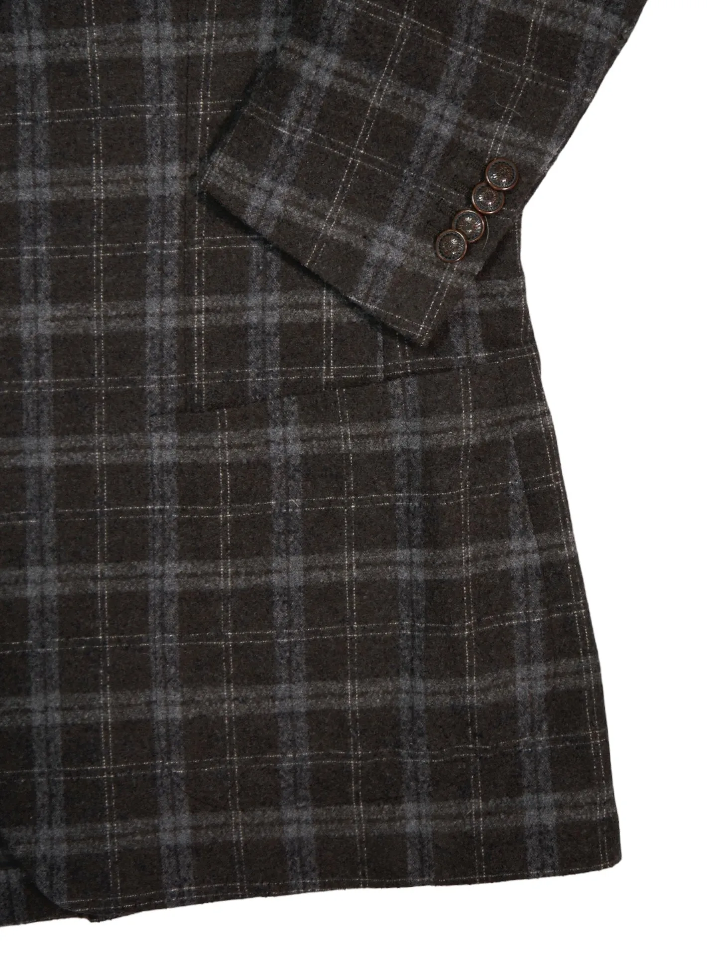 Tagliatore - Brown/Blue Checked Virgin Wool Sports Jacket 52