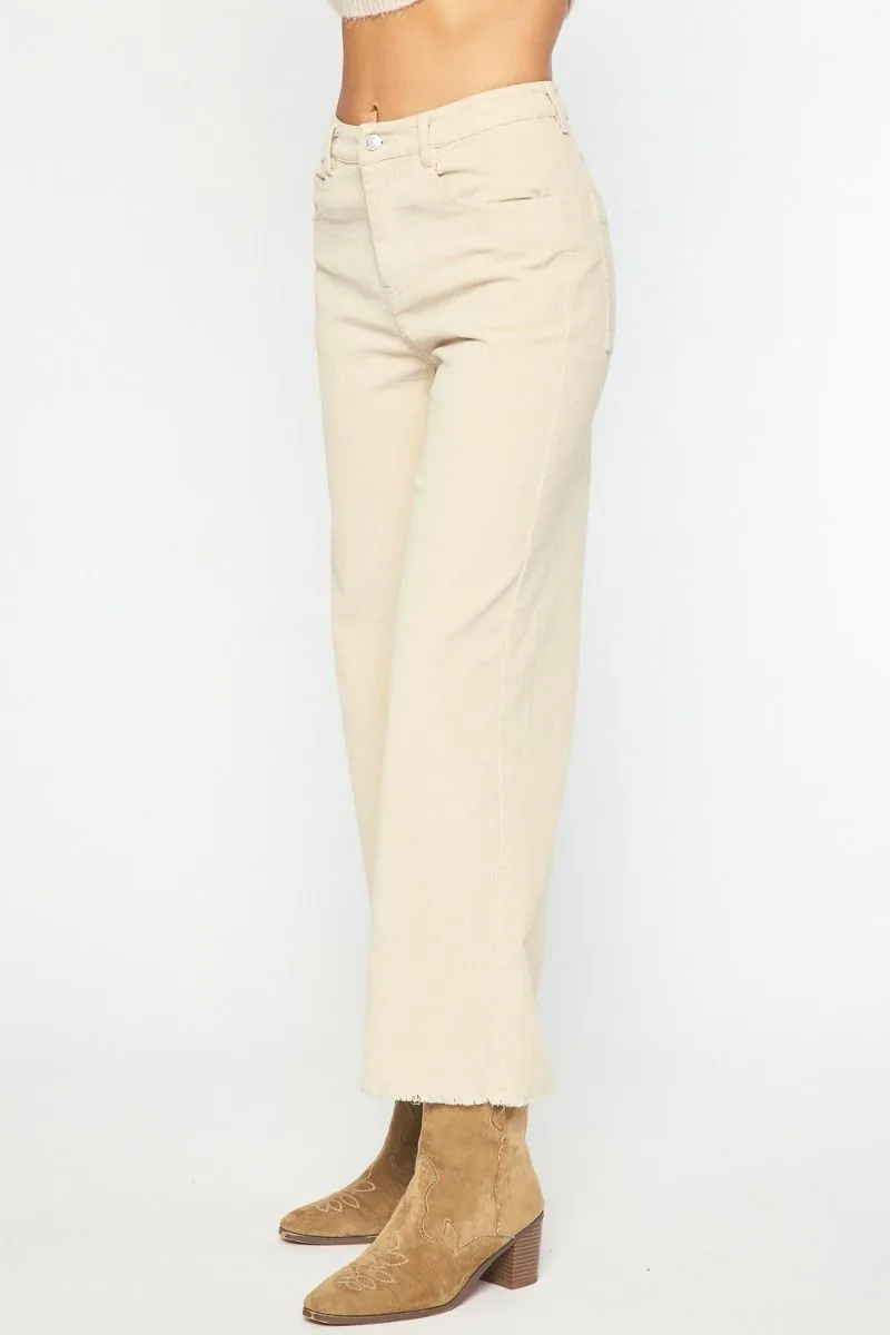 The Carefree Corduroy Wide Leg Pant in Ecru