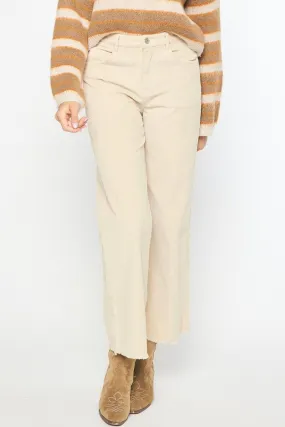 The Carefree Corduroy Wide Leg Pant in Ecru