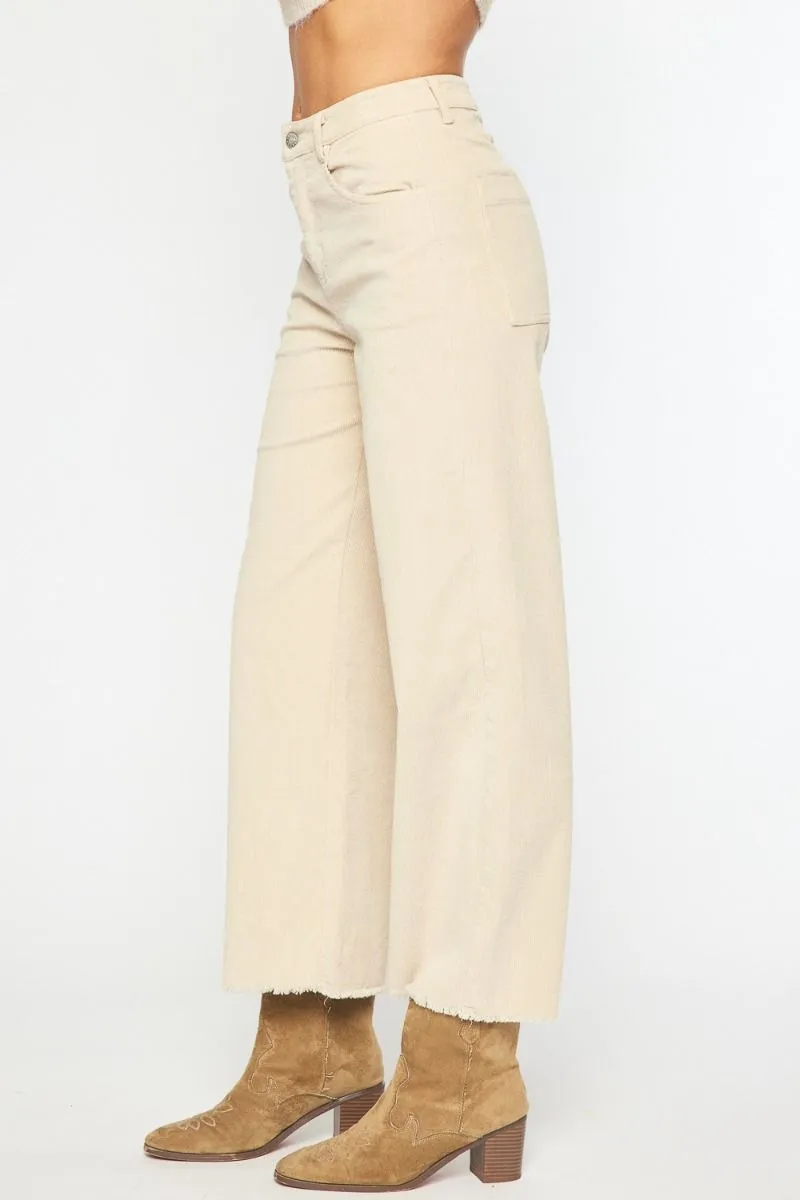 The Carefree Corduroy Wide Leg Pant in Ecru