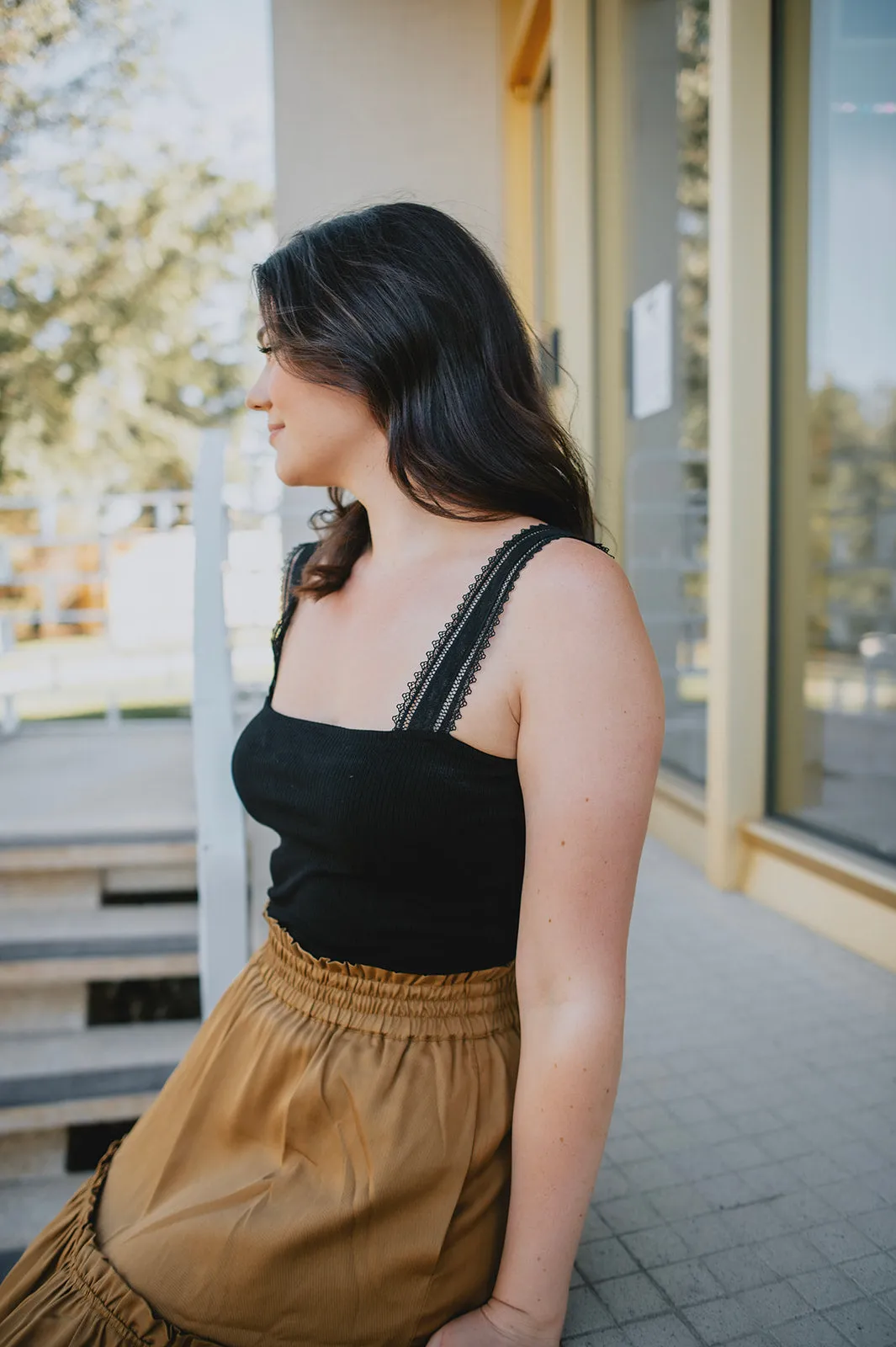 The Sade Tank Top by Heartloom - Black