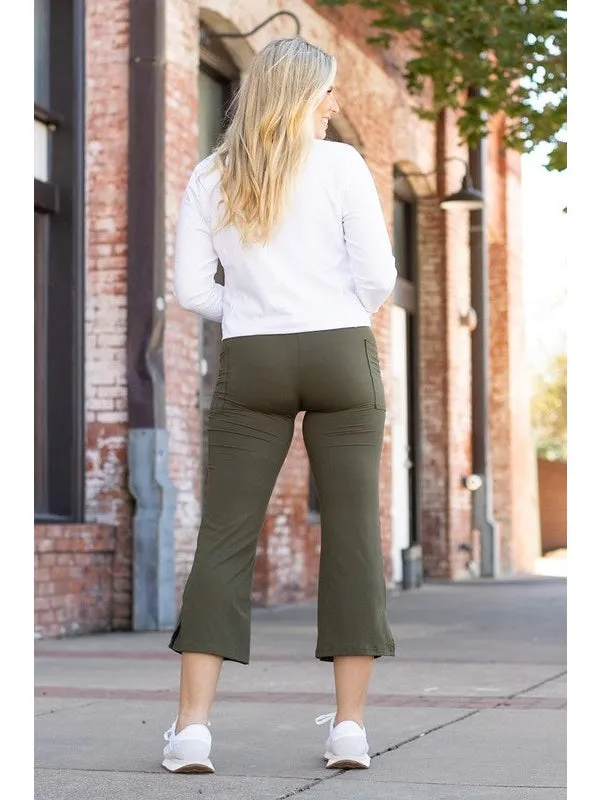 The Shyla Olive  High Waisted Gaucho