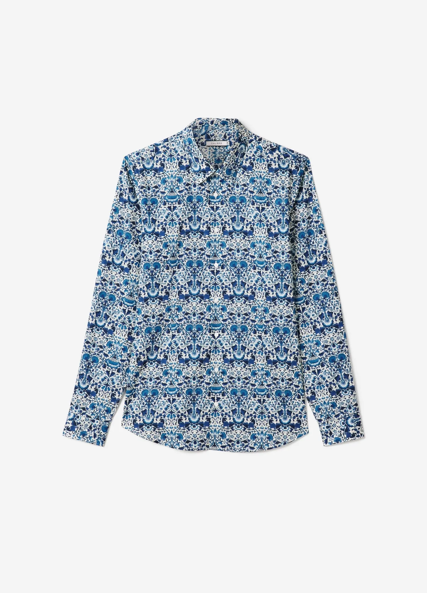 Trailing Botanic Print Shirt Teal