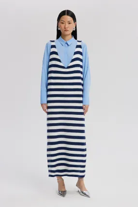 V NECK STRIPED GILET