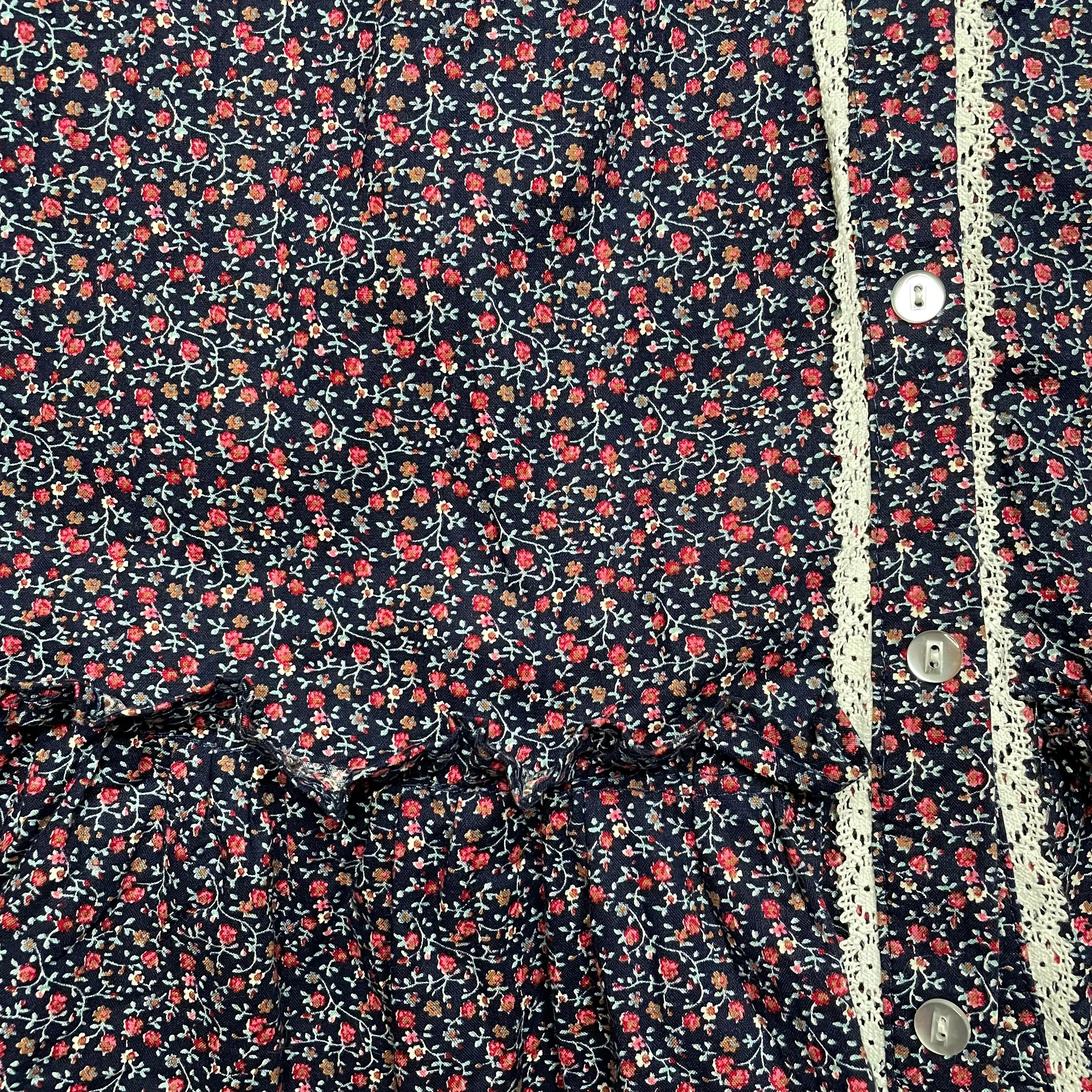 VINTAGE FLORAL PRAIRIE MIDI SKIRT