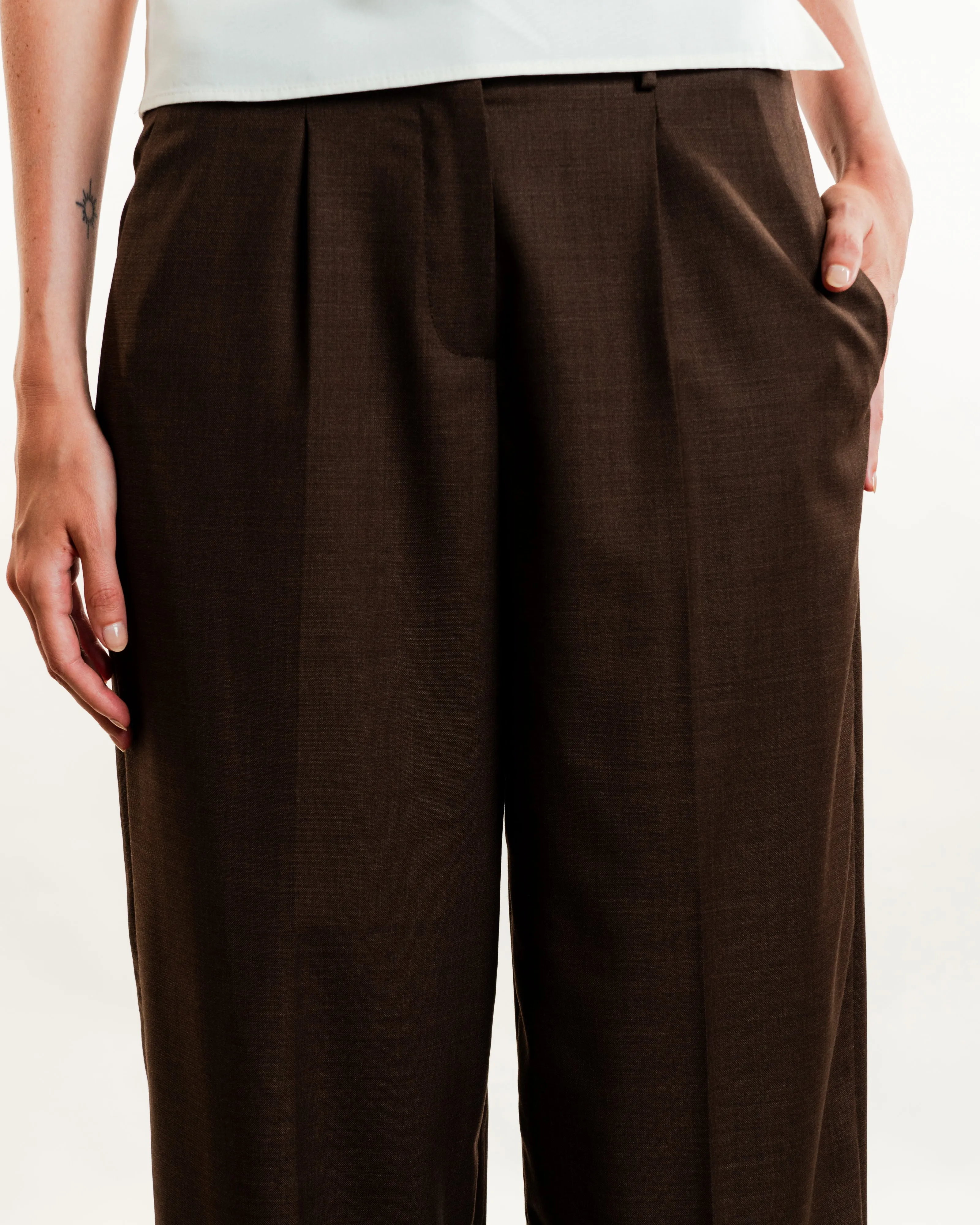 Wide-Leg Tailored Pants