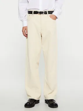 Wide Twist Cord Jeans in Off-white