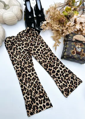 Wild print flared pants