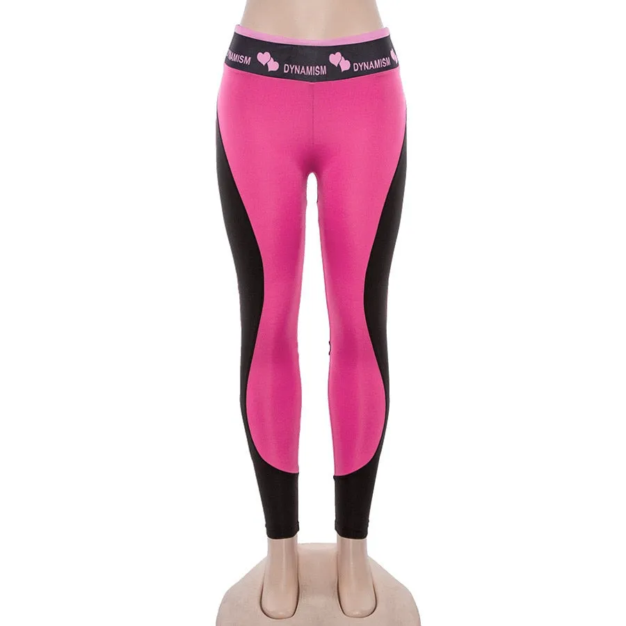 Women's Summer High Waist Patchwork Fitness Leggings