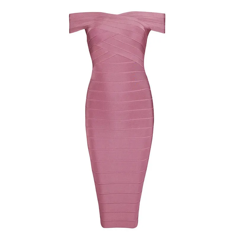 Women's Summer Off-Shoulder Sheath Sleeveless Dress
