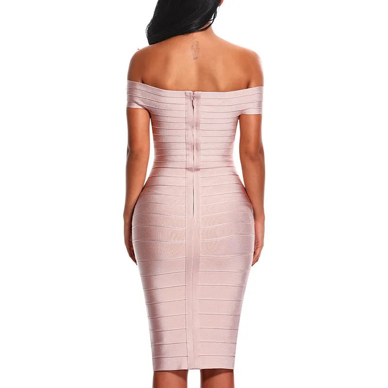 Women's Summer Off-Shoulder Sheath Sleeveless Dress