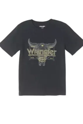 Wrangler Boy's Black Champion Cowboy Graphic Tee