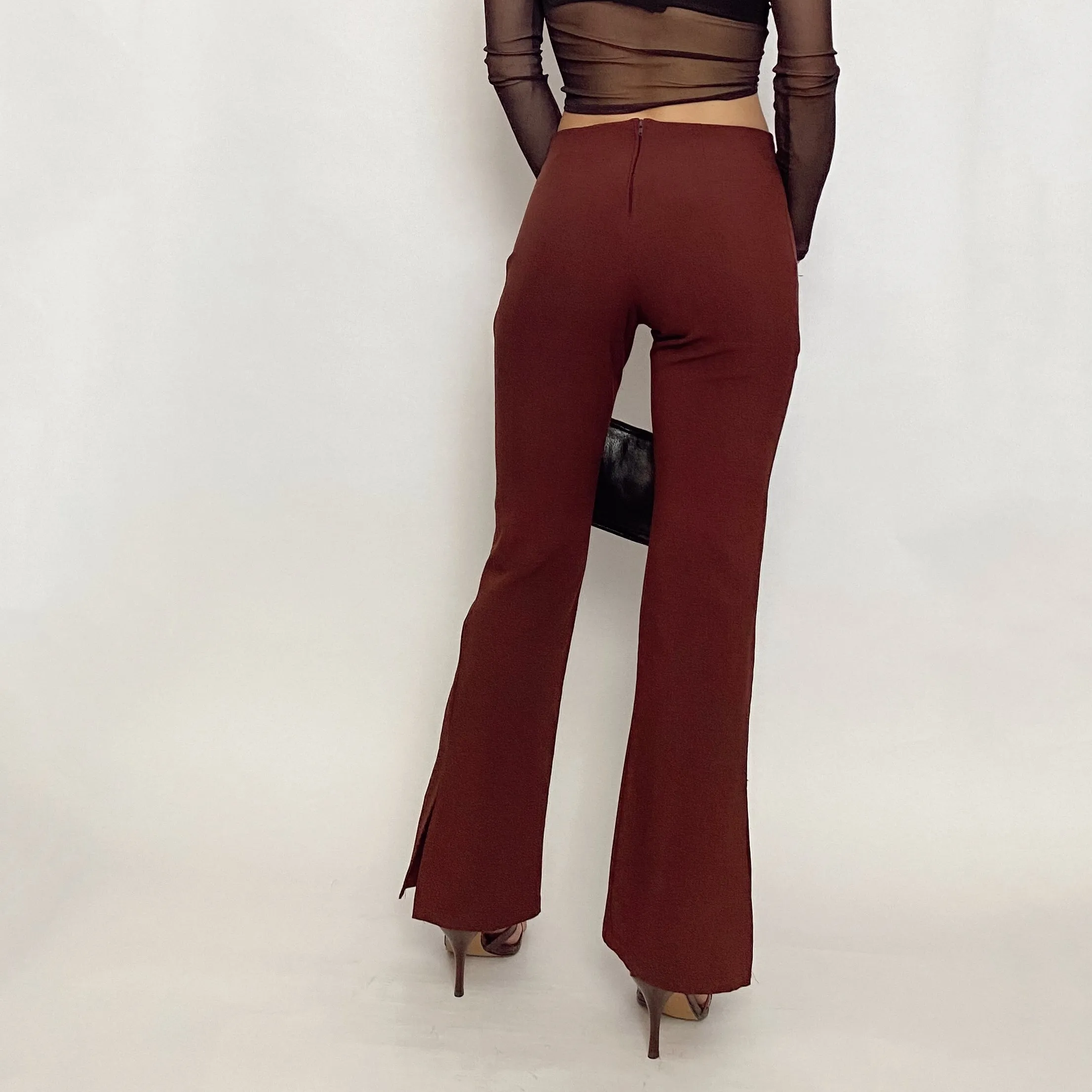 y2k split hem pants - extra small