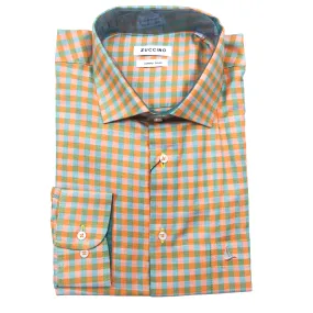 Zuccino Italy LS Orange  Check Shirt